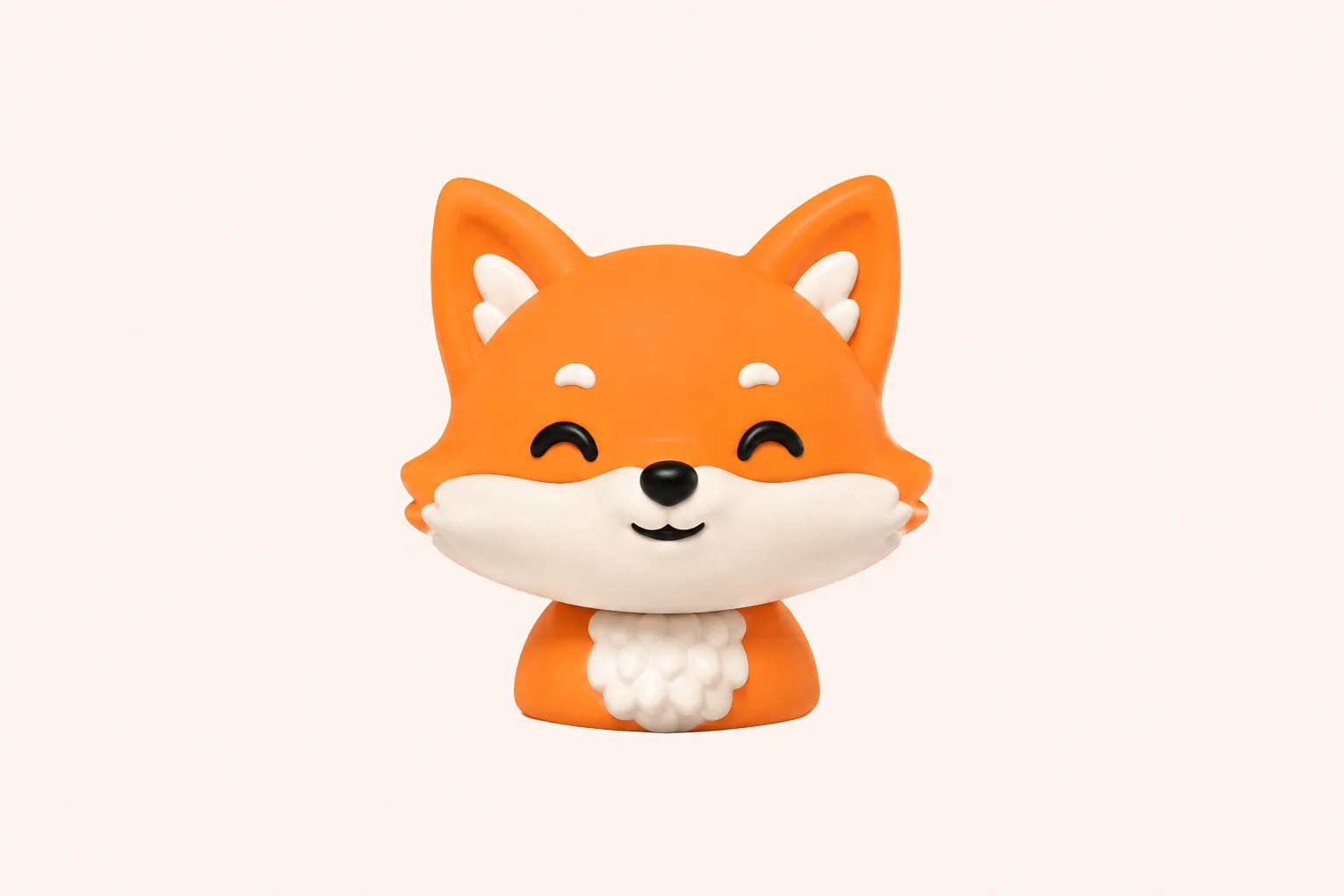 Nahaufnahme des Prints-by-Eri-Fuchs-Maskottchens