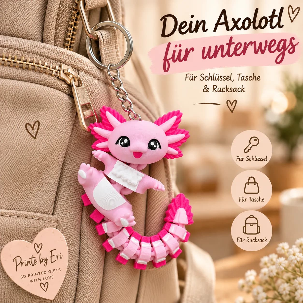 Portachiavi flexi axolotl, foto 5