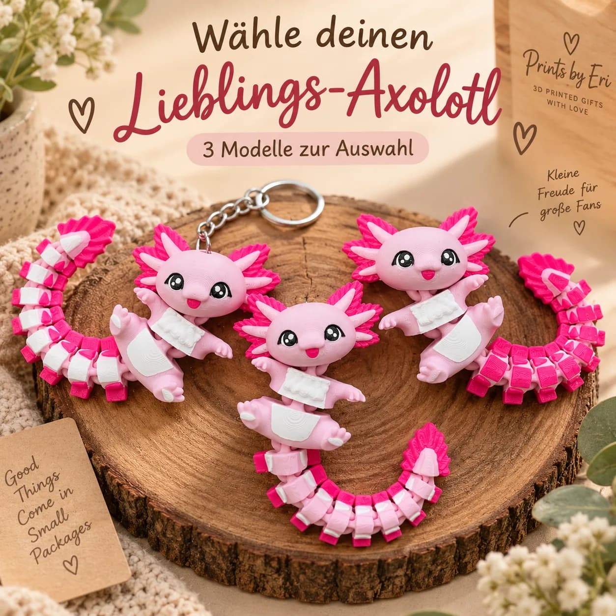 Portachiavi flexi axolotl, foto 1