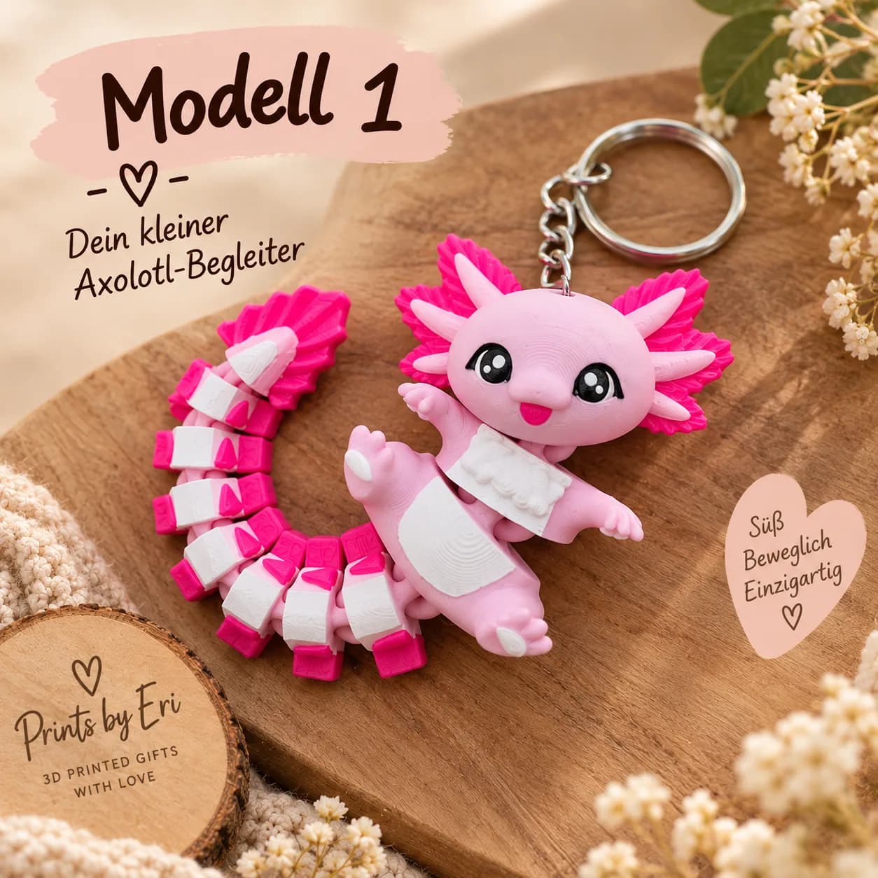 Portachiavi flexi axolotl, foto 3
