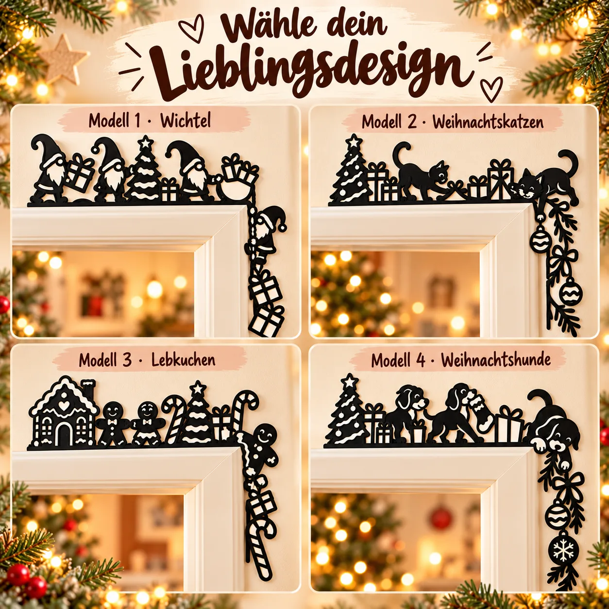 Decorazione natalizia per stipite – 4 modelli festosi, foto 3
