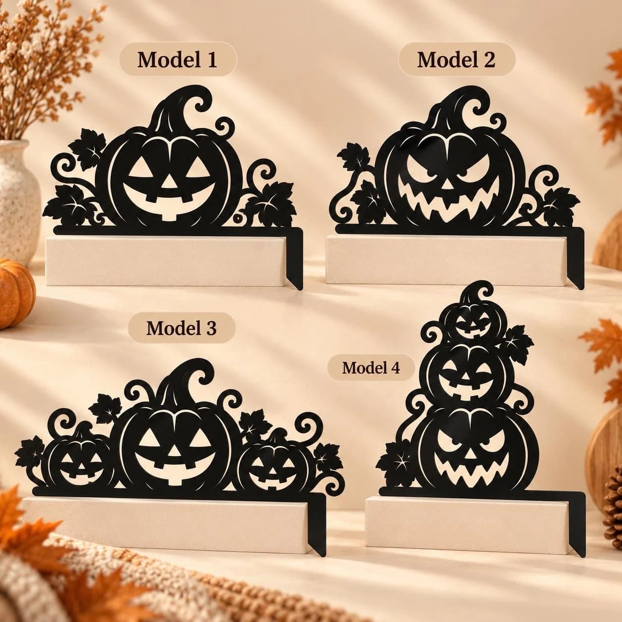 Klassische Kürbis-Halloween-Türdeko