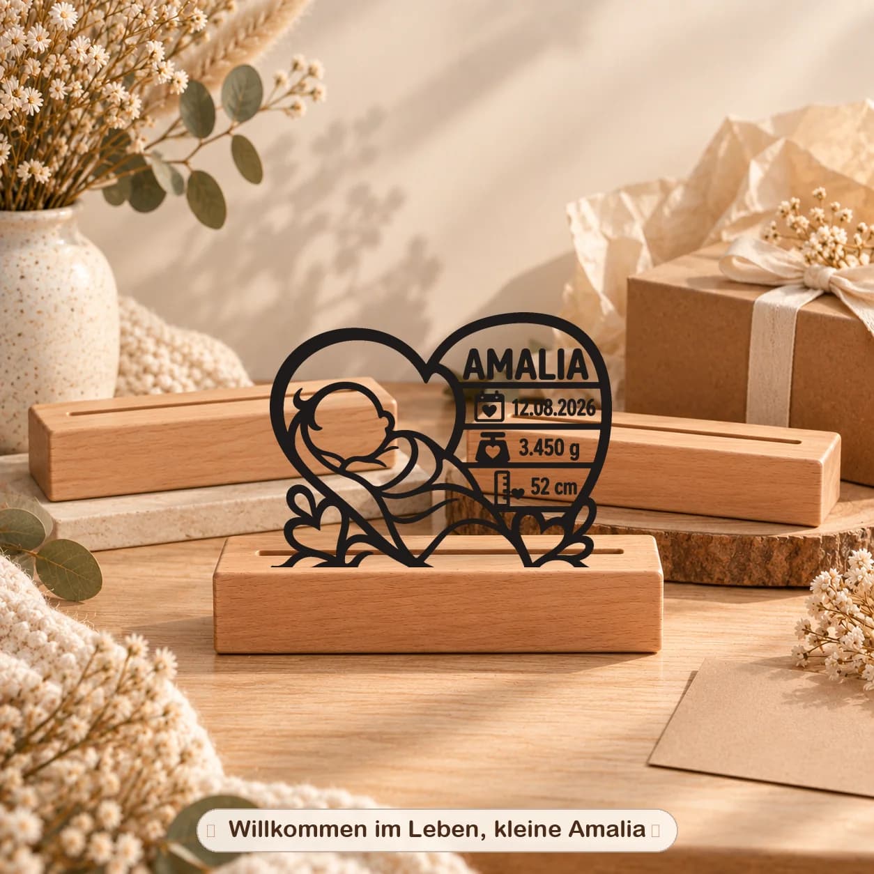 Birth Keepsake with Wooden Stand photo 8
