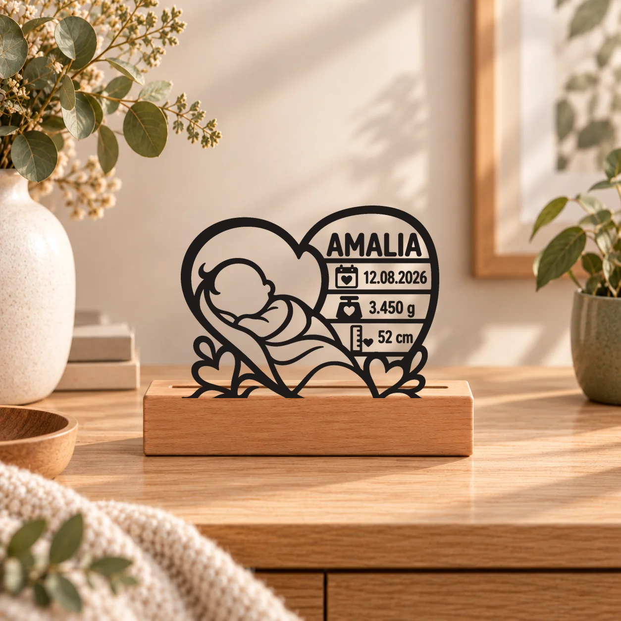 Birth Keepsake with Wooden Stand photo 6