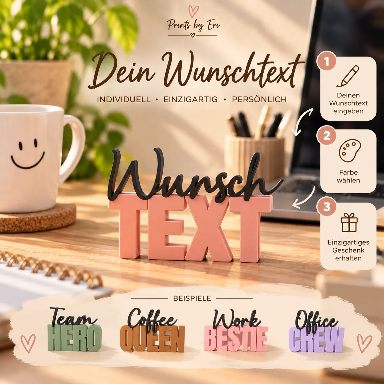 Personalized Coworker Gift – 3D Desk Sign photo 5