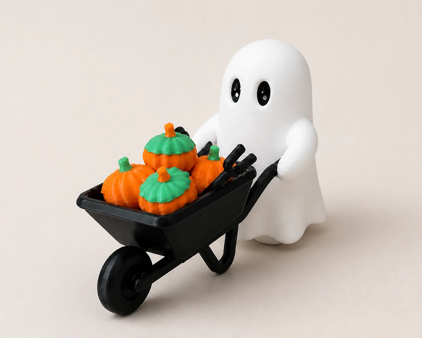 Halloween-Deko Geist mit Schubkarre