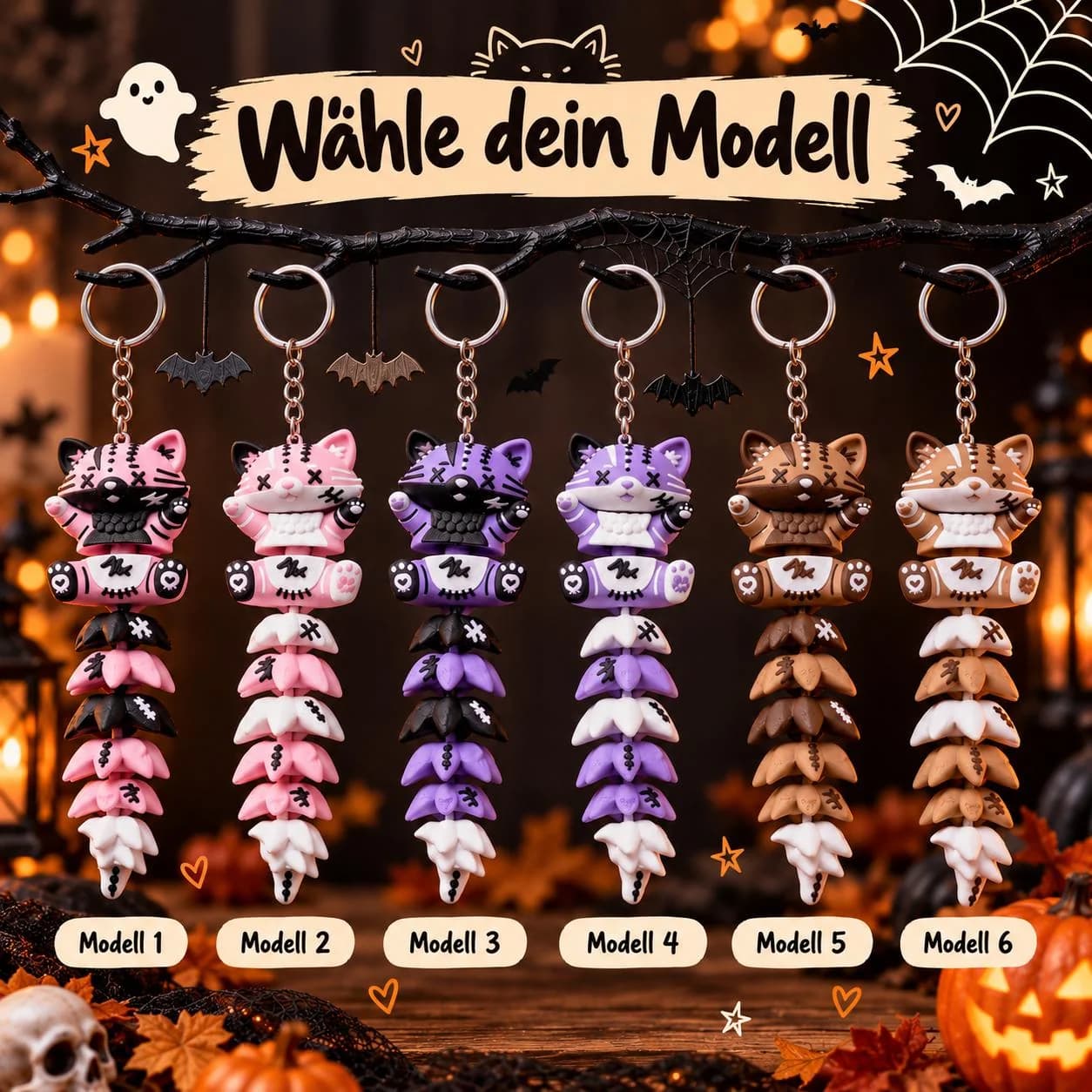 Portachiavi gatto di Halloween (flessibile), foto 2