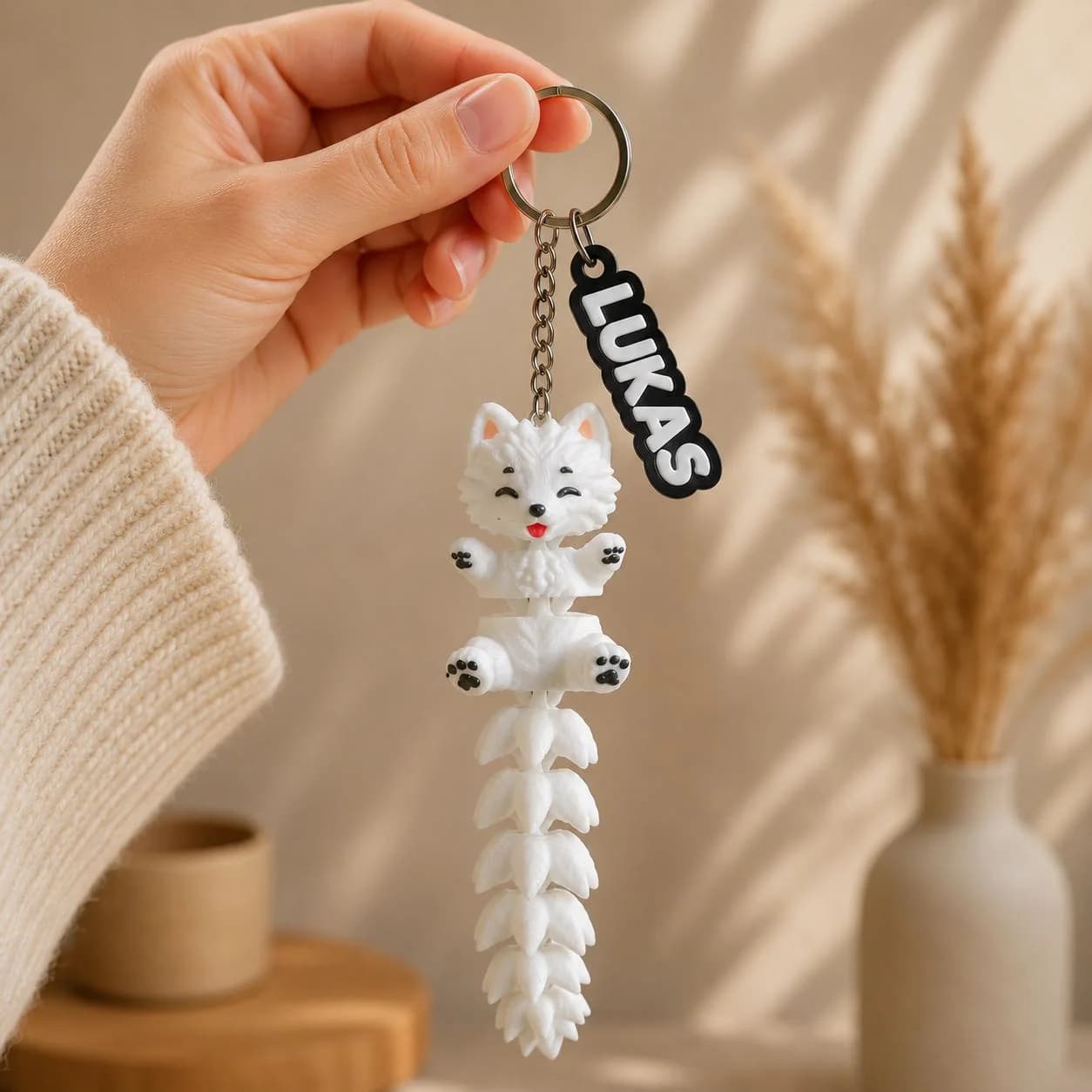 Fluffy Tails Flexi Samoyed Hund