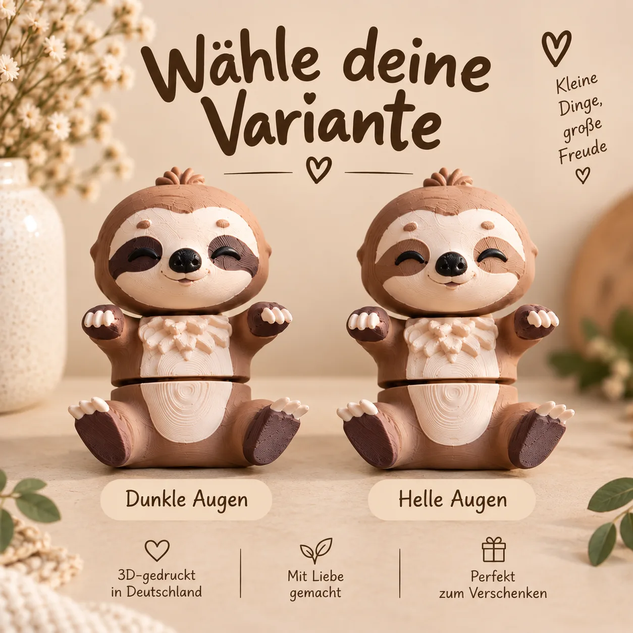 Faultier Flexi 3D-Druck Foto 2