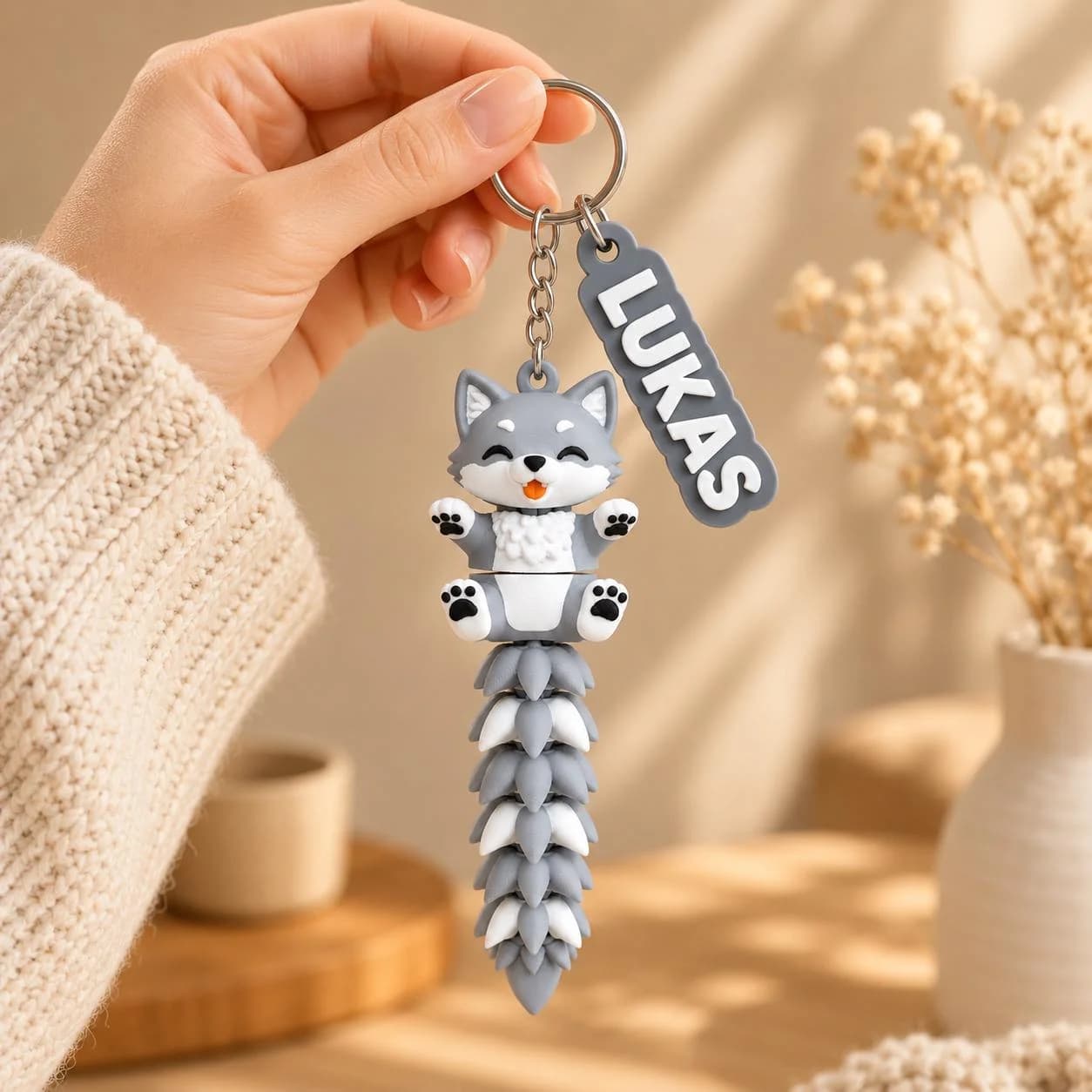 Fluffy Tails Flexi Baby-Wolf